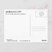 モロッコの都市 ポストカード (裏面)