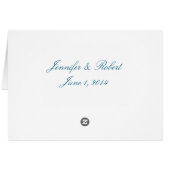 モロッコの青いテーブル数カード (裏面横)