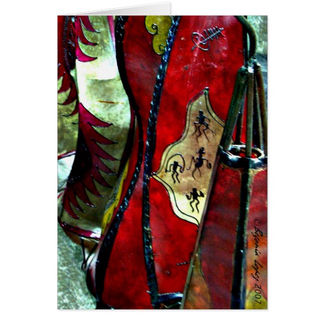 モロッコの革ランプ (正面)