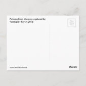 モロッコの風景 ポストカード (裏面)