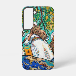 モロッコのAhwash アマジグ民俗芸術プリント Samsung Galaxy S22ケース