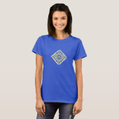 モロッコのamazigh刺繍パターン | 伝統的  tシャツ (正面フル)
