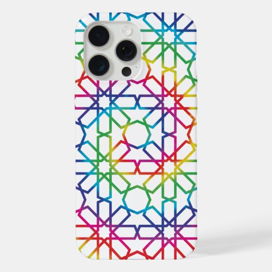 モロッコのZelligeパターンアート (Zelij) iPhoneケース (裏面)