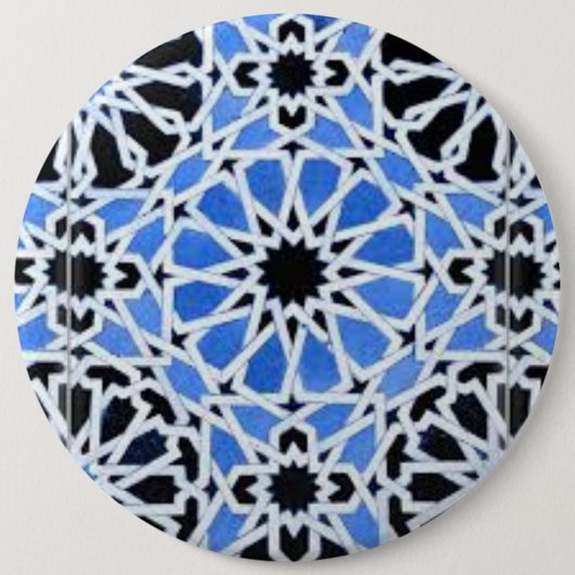 モロッコのZellijボタン 缶バッジ (正面)