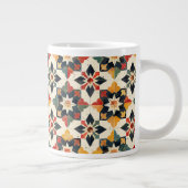 モロッコのZellij赤と緑 ジャンボコーヒーマグカップ (右)