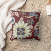 モロッコはっきりしたモダンペイズリーパタン柿 クッション (ブランケット)