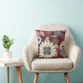 モロッコはっきりしたモダンペイズリーパタン柿 クッション (椅子)