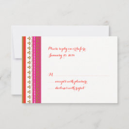 モロッコをテーマにした招待状RSVPカード 出欠カード