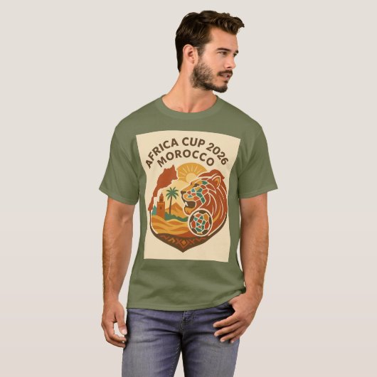 モロッコアフリカカップ2026 Tシャツ (正面フル)