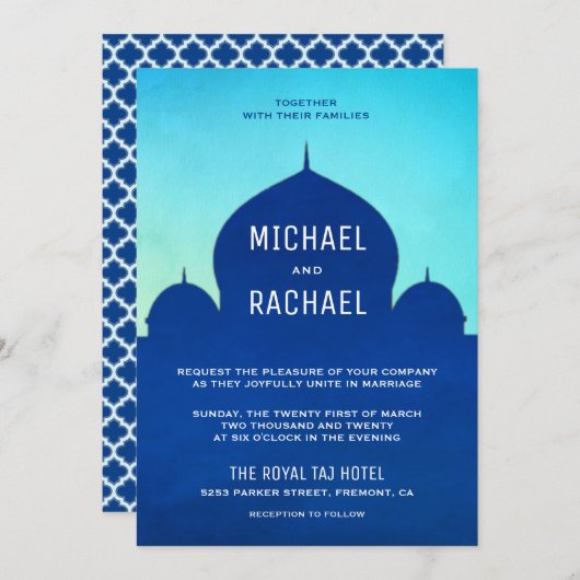 モロッコアラビア結婚ンナイツ 招待状 (正面/裏面)