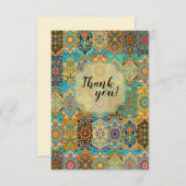 モロッコアラベスクオーナメントカスタマイズ可能カード サンキューカード (正面/裏面)