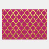 モロッコアラベスク金ゴールド ラッピングペーパーシート (正面3)