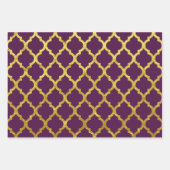 モロッコアラベスク金ゴールド ラッピングペーパーシート (正面)