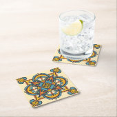 モロッコアンダルシアのモザイク スクエアペーパーコースター (インサイチュ)