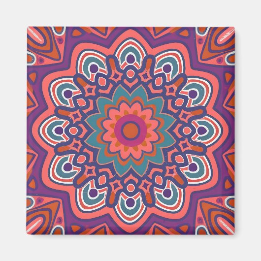 モロッコアンダルシアのモザイク マグネット (正面)