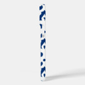 モロッコイカットダマスクパターン、コバルトブルー&ホワイト Case-Mate iPhoneケース (裏面 / 左)