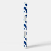 モロッコイカットダマスクパターン、コバルトブルー&ホワイト Case-Mate iPhoneケース (裏面 / 右)