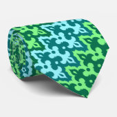 モロッコイカットダマスク、ターコイズ&ジェードグリーン ネクタイ (ロール)