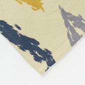 モロッコイカットブルーイエローパーソナライズされた フリースブランケット (角)