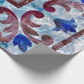 モロッコイタリアンパターン抽象付きヴィンテージタイル ラッピングペーパー (角)