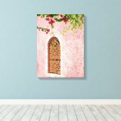 モロッコウィンドウピンク キャンバスプリント (インサイチュ (ウッドフロア))