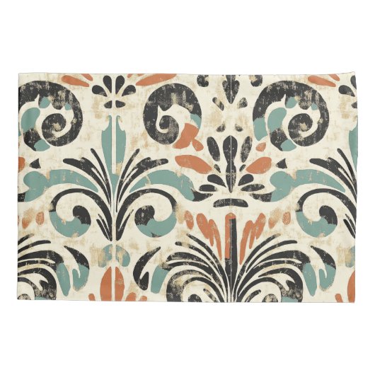 モロッコエレガントタイルスペインのパターン 枕カバー (裏面-左)