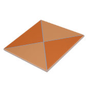 モロッコオレンジブルーとテラコッタダイヤモンドタイル タイル (側面)