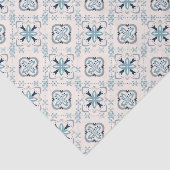 モロッコオーナメントブルークリームエスニックスタイリッシュイースト 薄葉紙 (詳細)