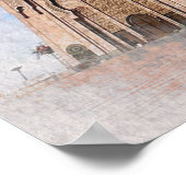 モロッコカサブランカモスクハッサン2イスラム ポスター (角)