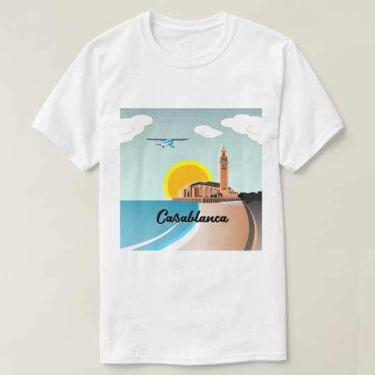 モロッコカサブランカモロッコ Tシャツ (デザイン正面)