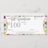 モロッコカラフルクローバー – ギフト券 (裏面)