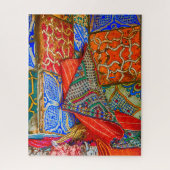 モロッコカラフルソークのタイルと織物 ジグソーパズル (縦)