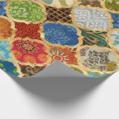 モロッコカラフルタイル切り離し ラッピングペーパー (角)