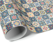 モロッコカラフルタイル、ゴージャスなシームレスなパターン ラッピングペーパー (ロールコーナー)