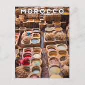 モロッコカラフルフェスメディナレザータンネリー ポストカード (正面)