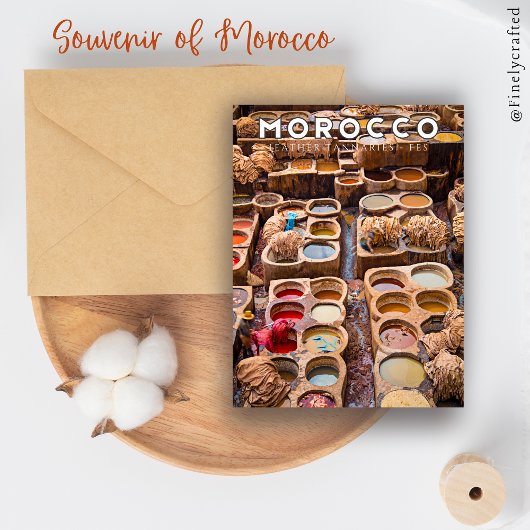 モロッコカラフルフェスメディナレザータンネリー ポストカード