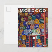 モロッコカラフルマラケシュの美しい陶器 ポストカード (正面/裏面)