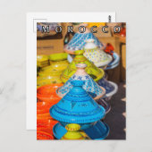 モロッコカラフルマラケシュタジン陶器 ポストカード (正面/裏面)