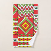 モロッコカラフルモザイク模様 バスタオルセット (ハンドタオル)