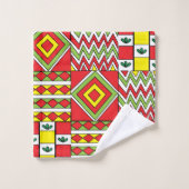 モロッコカラフルモザイク模様 バスタオルセット (ウォッシュタオル)