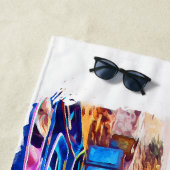 モロッコカラフル旅行水の色 ビーチタオル (インサイチュ)