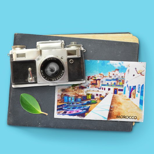 モロッコカラフル旅行水の色 ポストカード