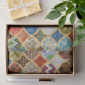 モロッコカラフル金ゴールドクールパターン分離 薄葉紙 (ギフト)