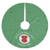 モロッコクリスマスエンジェルパーソナライズされた国旗 ブラッシュドポリエステルツリースカート (正面)