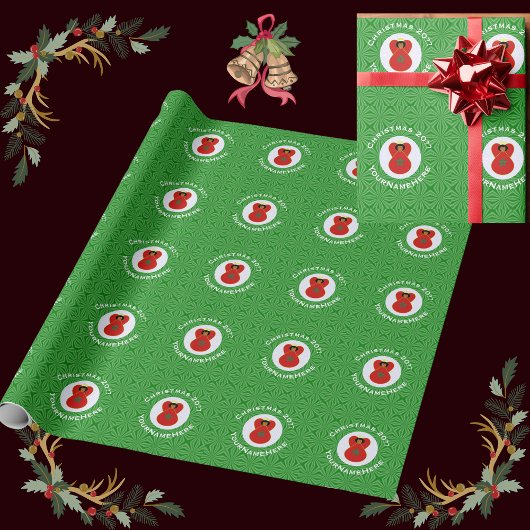 モロッコクリスマスエンジェルパーソナライズされた国旗 ラッピングペーパー