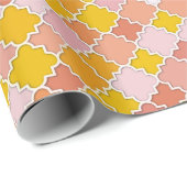 モロッコクローバーブリリアントバーミリオンアンドアンバー ラッピングペーパー (ロールコーナー)