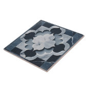 モロッコクローバー石板グレーアンドプラチナ タイル (側面)