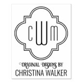 モロッコクローバー3イニシャルビジネスパッケージ ラバースタンプ (インプリント)