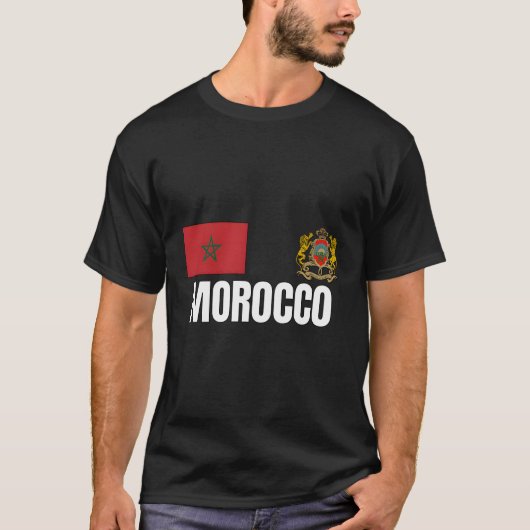 モロッコサッカージャージースタイルサッカー Tシャツ (正面)