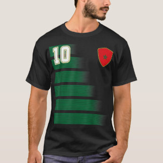 モロッコサッカーモロッコサッカージャージーレトロ10 M Tシャツ